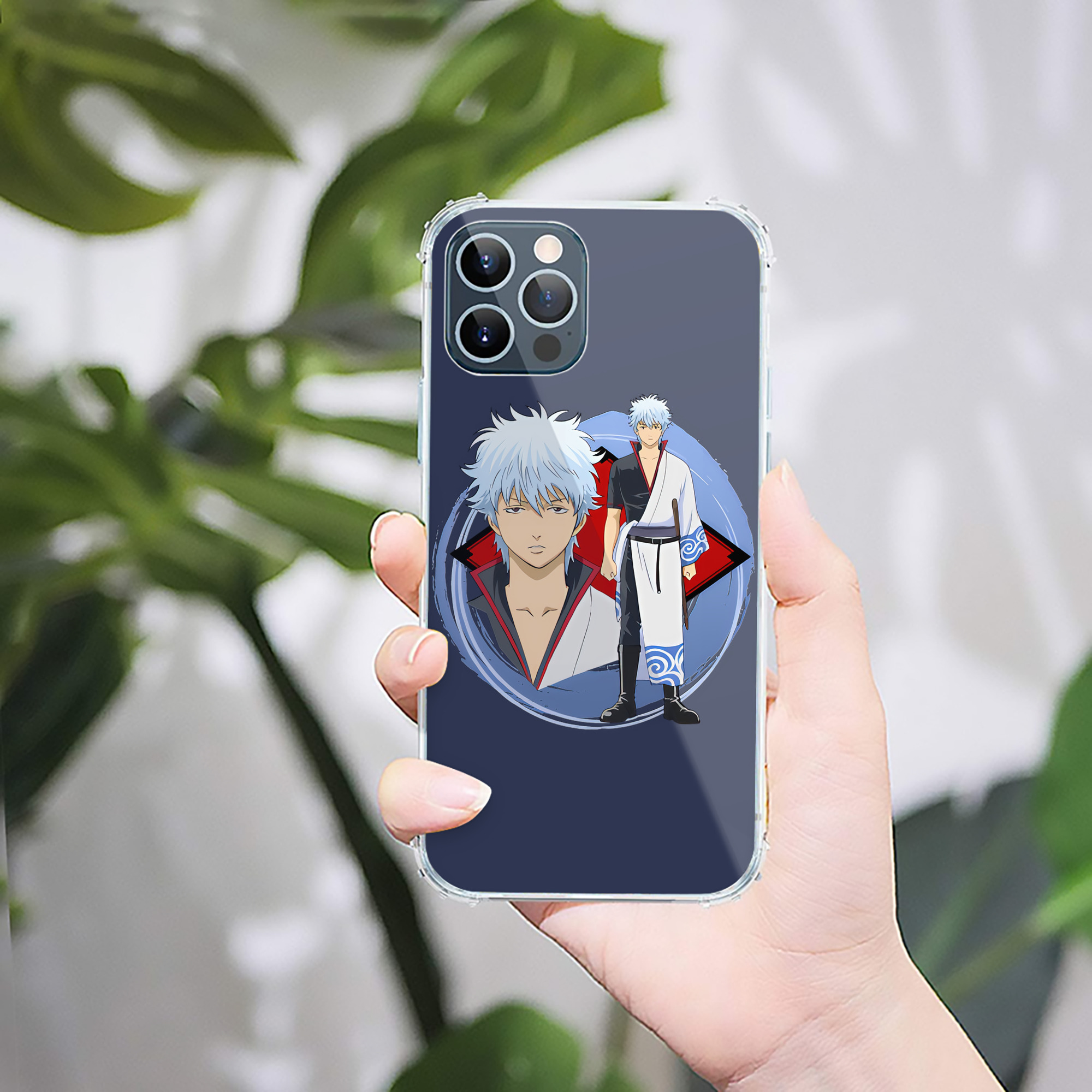 （画像用） ぎんたま 坂田銀時（さかたぎんとき） 神楽 志村新八（しむら しんぱち） GINTAMA Sakata Gintoki Kagura Shimura Shinpachi 【iPhone 12シリーズ対応】透明スマホケース（クリアソフトケース）